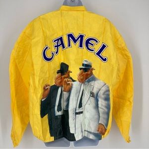 Vintage New Camel Souvenir Jacket Cigarette Merch Tyvek Windbreaker Rain Mens XL